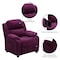 Flash Furniture Kids Recliner, 26" to 39" x 28", Upholstery Color: Purple BT-7985-KID-MIC-PUR-GG - alternate 8